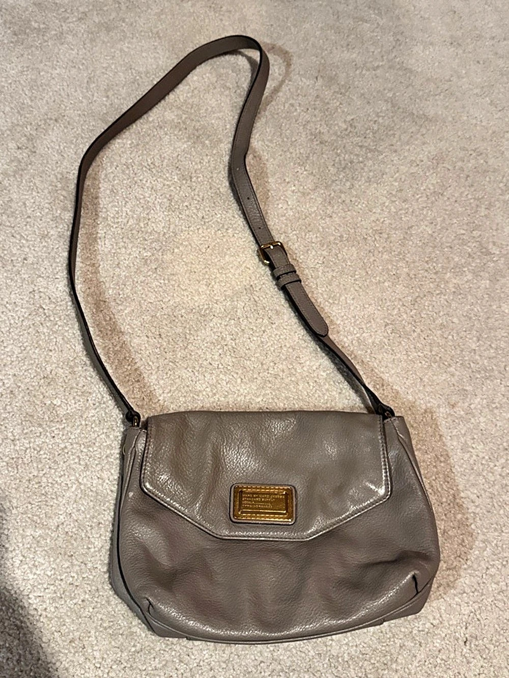 Vintage Marc Jacobs Classic Q Leather Crossbody Bag in Brown